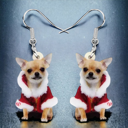 Chihuahua Earrings - Dog Earrings, Chi Mom, Dog Jewelry, Dog Mom, Chihuahua Jewelry, Dog Accessories, Puppy Earrings, Chihuahua Accessories - Rhythms of Grace Creative