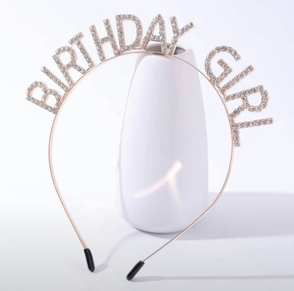 Birthday Headband - Rhinestone Headband, Rhinestone Headpiece, Birthday Headpiece, Birthday Party, It’s My Birthday - Rhythms of Grace Creative