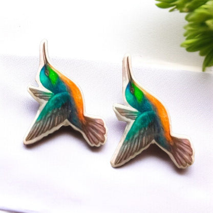 Flutter into Fashion with Hummingbird Stud Earrings!