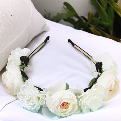 Blooming Beauty: White Flower Headband for the Perfect Boho Chic Look! - Rhythms of Grace Creative