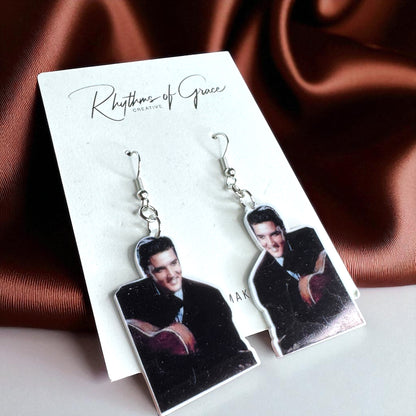 Rock Your Style: Elvis Presley Dangle Earrings - 12 Iconic Designs! 🎸