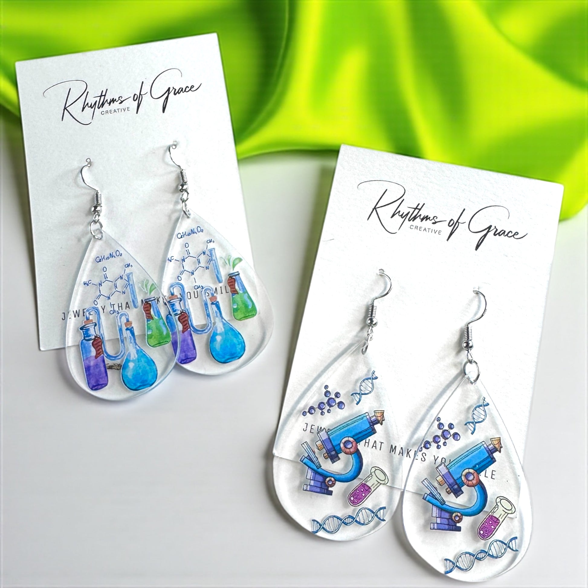 Science in Style: Unleash Your Inner Genius with our STEM Teacher Earrings! - Rhythms of Grace Creative