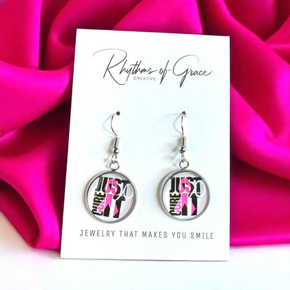Fight Like a Girl (and Look Fabulous Doing It!) - Breast Cancer Awareness Earrings 💖
