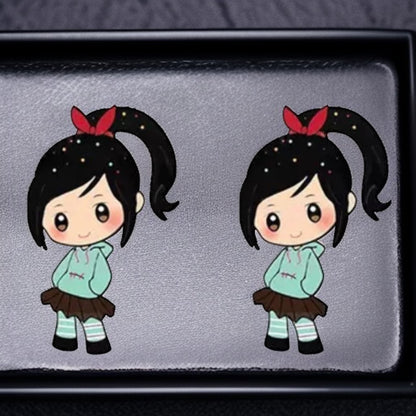 Enchanting Cartoon Princess Stud Earrings - Sparkle Like Royalty! 👑