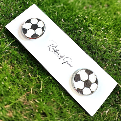 Kick Off Your Style Game with Soccer Ball Stud Earrings! ⚽️