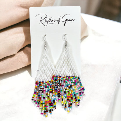 Whimsical Boho Beaded Earrings – Dazzle in Style! 🌟 - Rhythms of Grace Creative