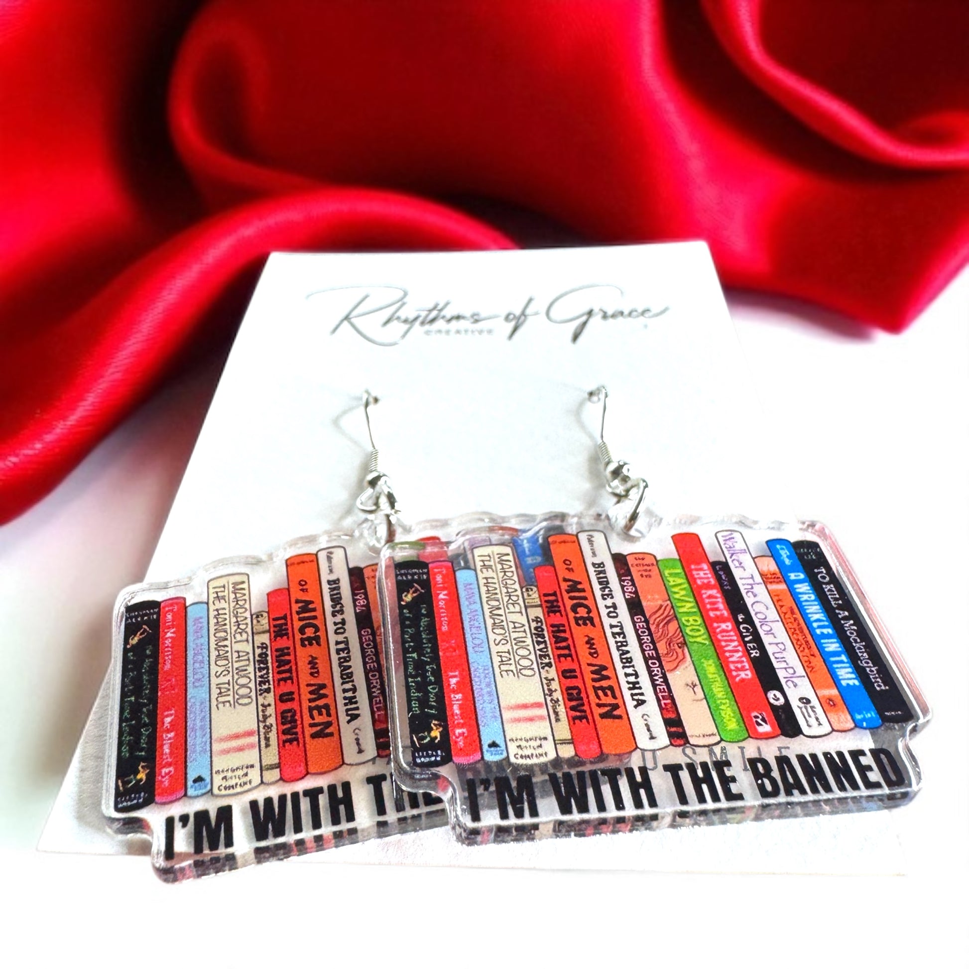  I'm With the Banned Earrings: Wear Your Story! ✨📚 - Rhythms of Grace Creative