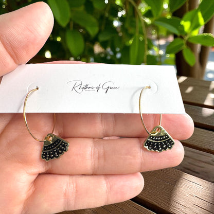 Delicate Dissent Hoop Earrings – Channel Your Inner RBG with Bold Elegance!