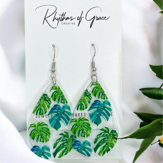 Plant Teardrop Earrings – Dangle Your Love for Nature! 🌿