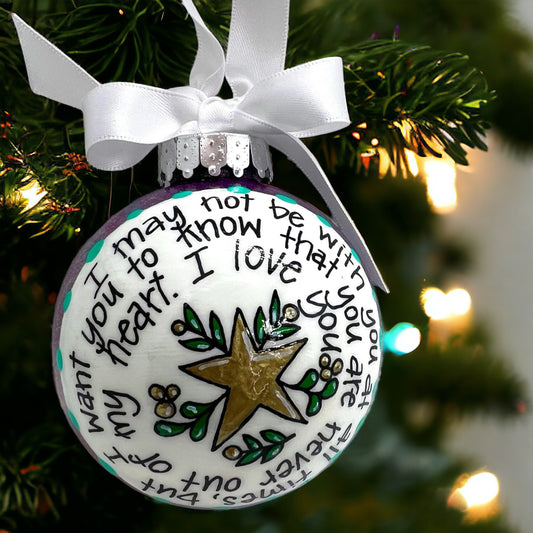 "Always in My Heart" Ornament - Personalized Christmas Keepsake