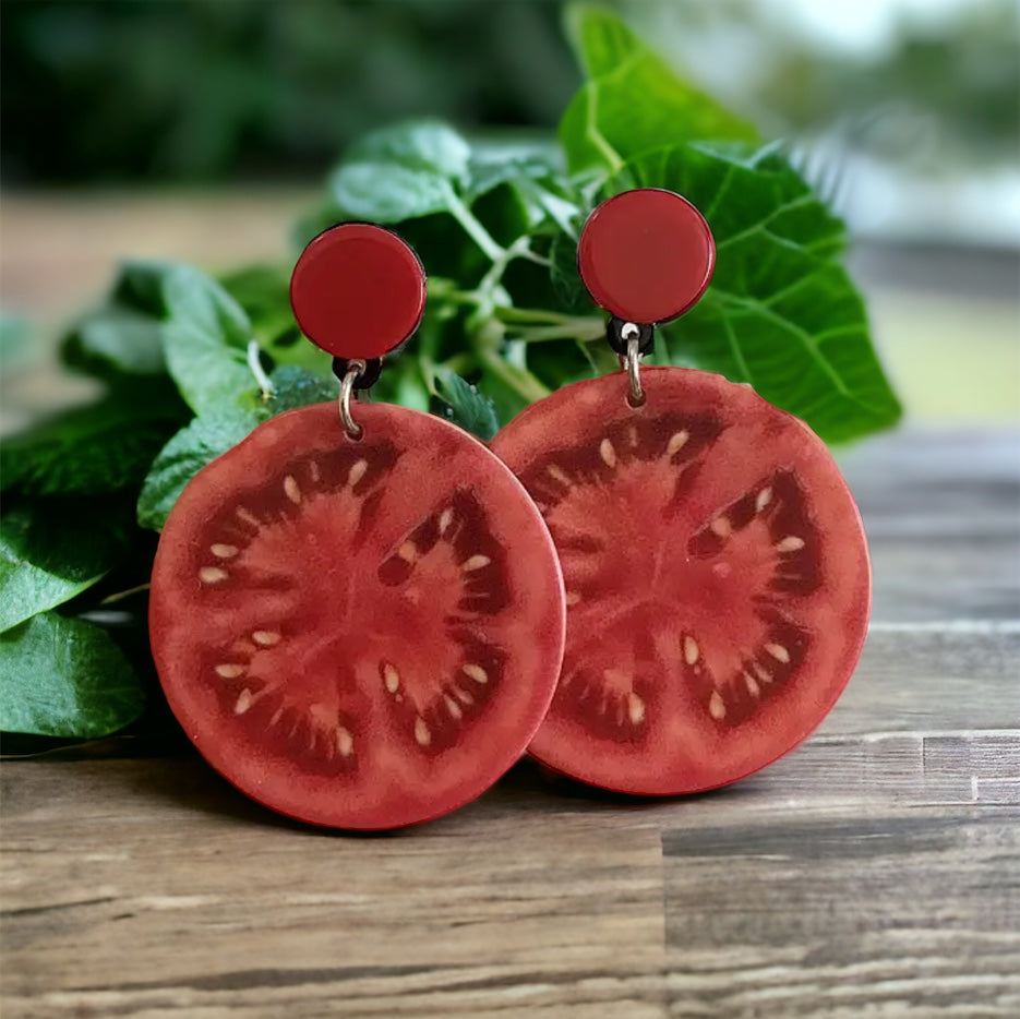 Tomato-tally Charming Earrings: Add Some Flavor to Your Style! 🍅