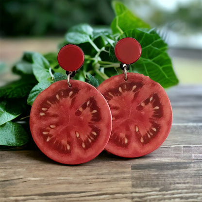 Tomato-tally Charming Earrings: Add Some Flavor to Your Style! 🍅