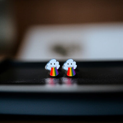 Cloud with Rainbow Earrings - Add a Burst of Joy to Your Day! 🌈