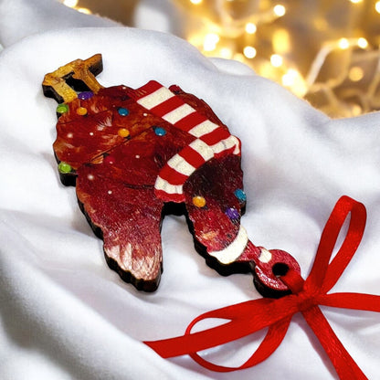 Cluckin' Cute 2024 Red Rooster Christmas Ornament - Personalize Your Holiday Cheer! - Rhythms of Grace Creative