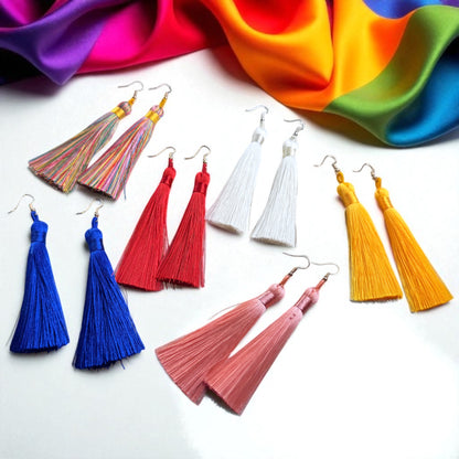 Tassel Power: Colorful Boho Dangle Earrings in 9 Vibrant Shades!