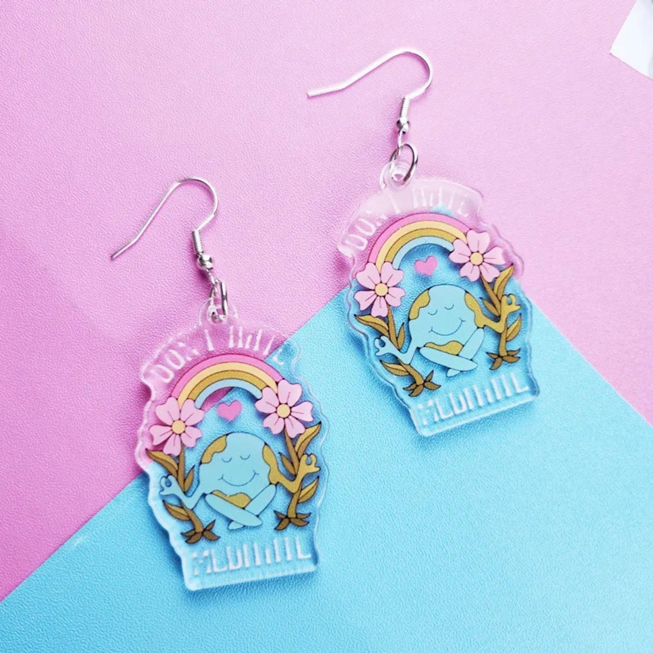 Don't Hate Meditate Earrings - Embrace Your Inner Zen! - Rhythms of Grace Creative