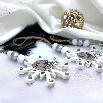 Saintsational Holiday Cheer: Handmade New Orleans Saints Snowflake Ornament!