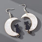 Bewitching Black Cat & Moon Earrings – Enchant Your Halloween Style! - Rhythms of Grace Creative