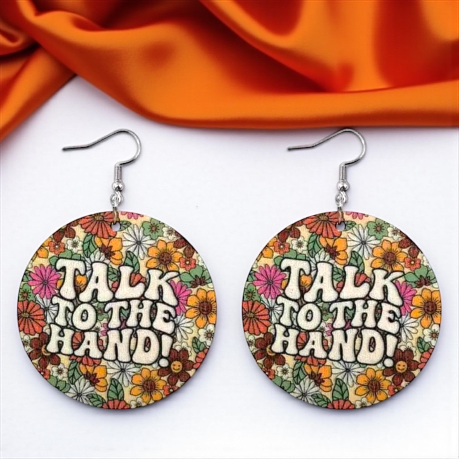 Talk to the Hand Earrings - Retro Sassy Vibe! 🌟 - Rhythms of Grace Creative