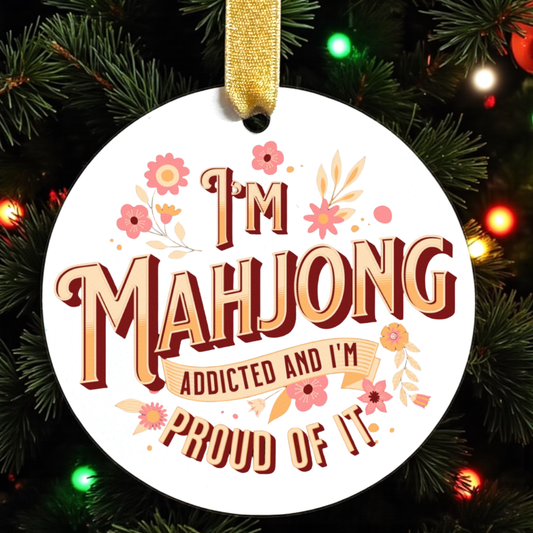 Mahjong Lover Ornament | Funny Holiday Keepsake for Mahjong Players
