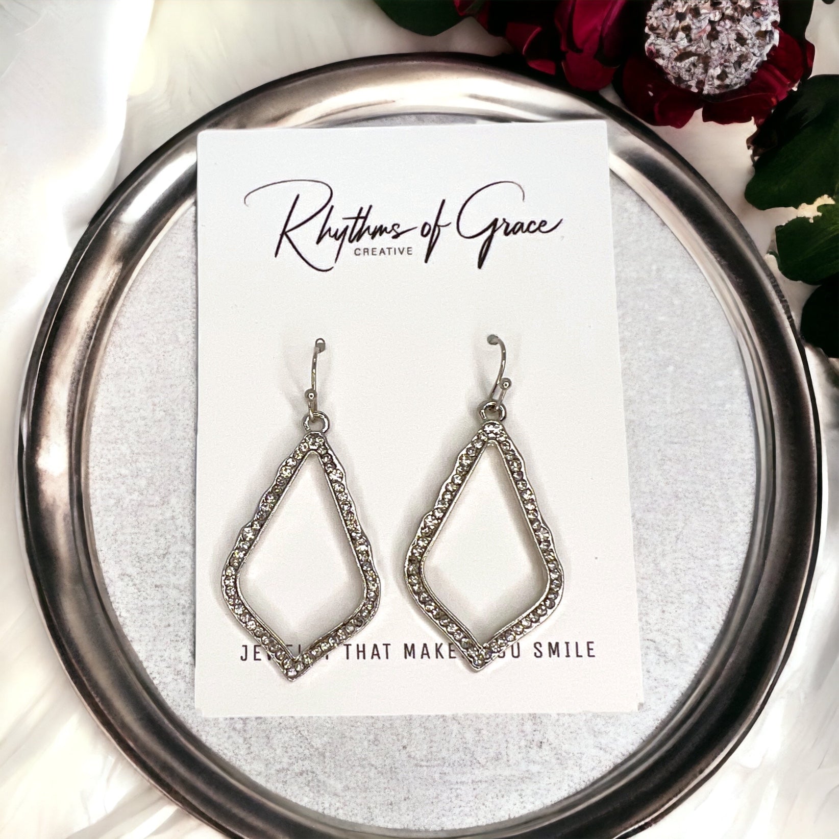 Sparkle & Shine with These Stunning Rhinestone Earrings! ✨ - Rhythms of Grace Creative