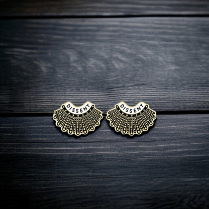 Dissent with Style: Delicate RGB Stud Earrings Inspired by RBG!