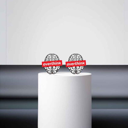 Overthinker Stud Earrings: A Thoughtful Touch for Your Style! 🧠