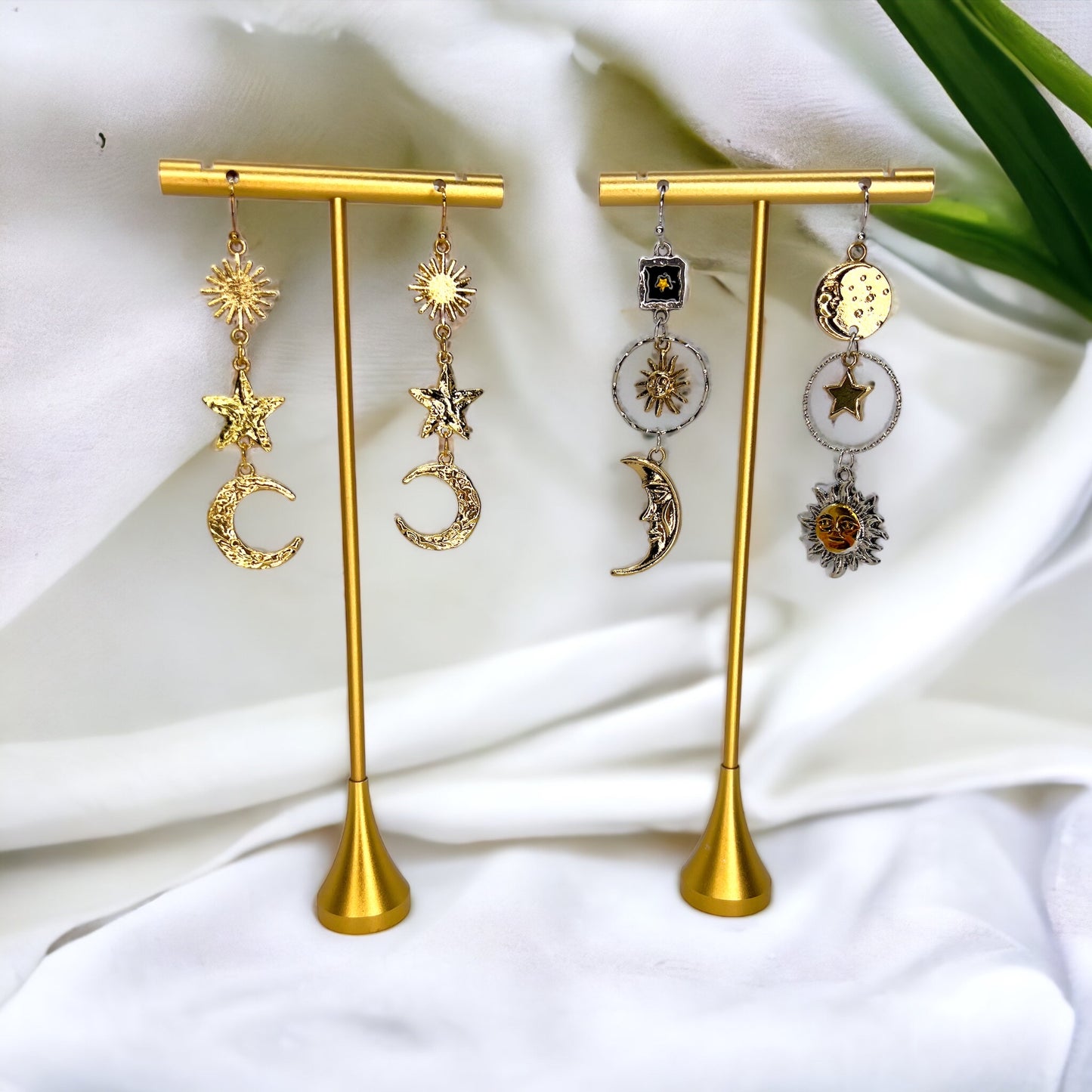 Celestial Earrings: Dance with the Sun and Moon! 🌙☀️ - Rhythms of Grace Creative