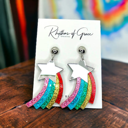 Rainbow Earrings - Rainbows, PRIDE Accessories, Rainbow Earrings, Pride Parade, LGBTQ, PRIDE Parade