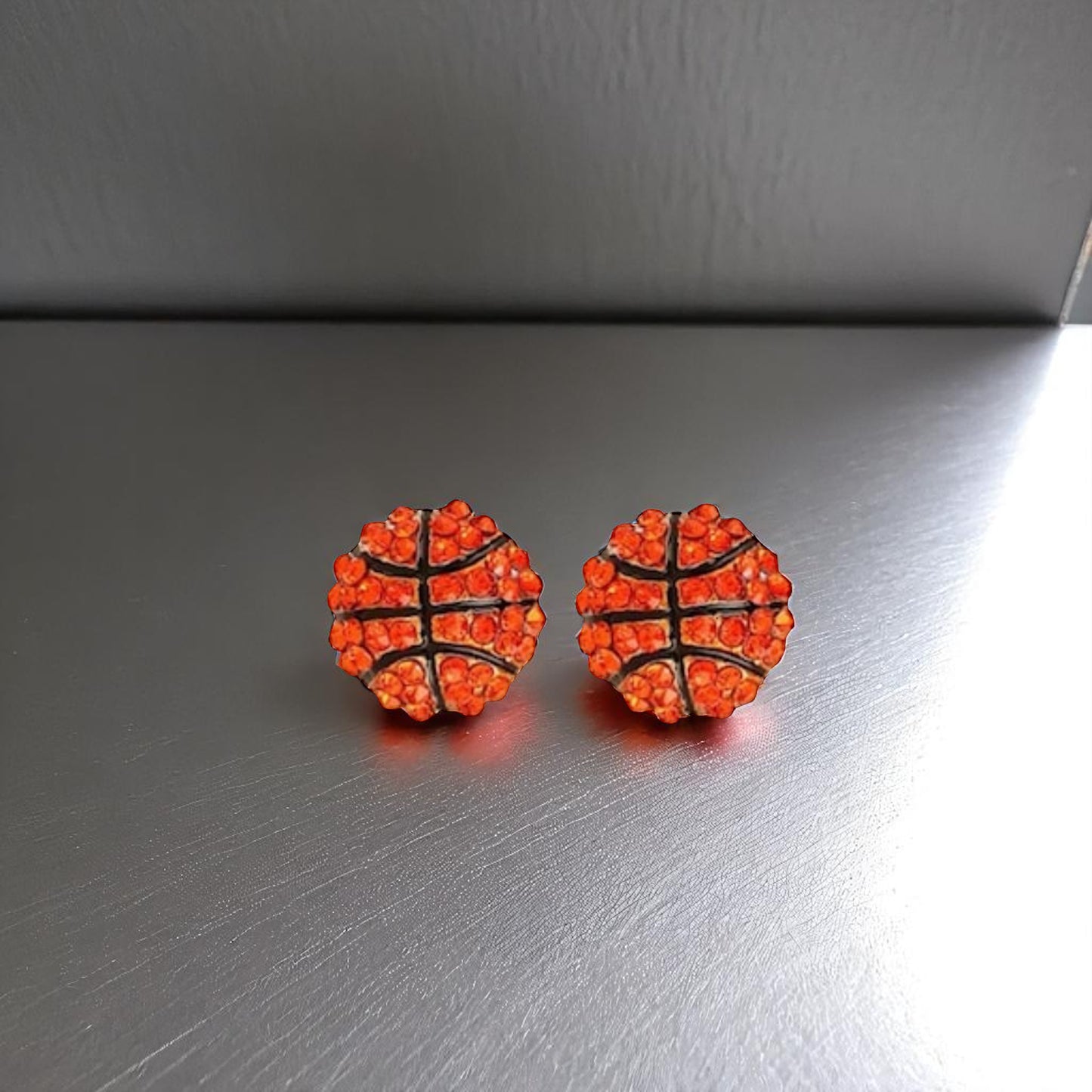 Score Big with Sparkle! Rhinestone Sports Stud Earrings