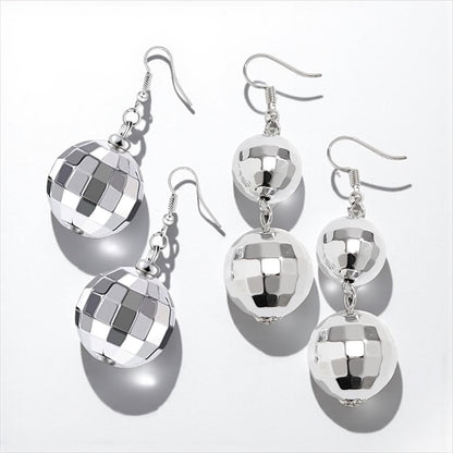 Drop It Like It’s Disco – Silver Ball Party Earrings - Rhythms of Grace Creative