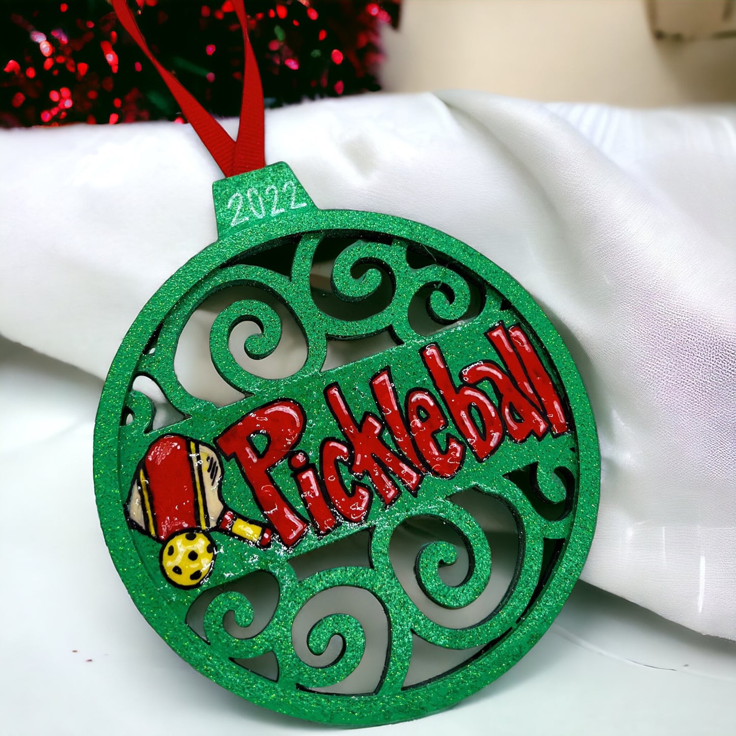 Christmas Ornament: Pickleball Ornament