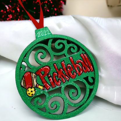 Christmas Ornament: Pickleball Ornament