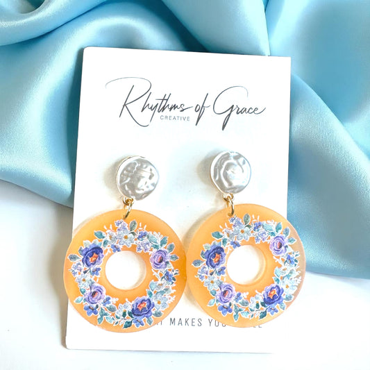Blue Flower Earrings - Springtime Floral Elegance! 🌼