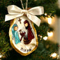 Hand-Painted Oyster Shell Christmas Ornament: "John 3:16"