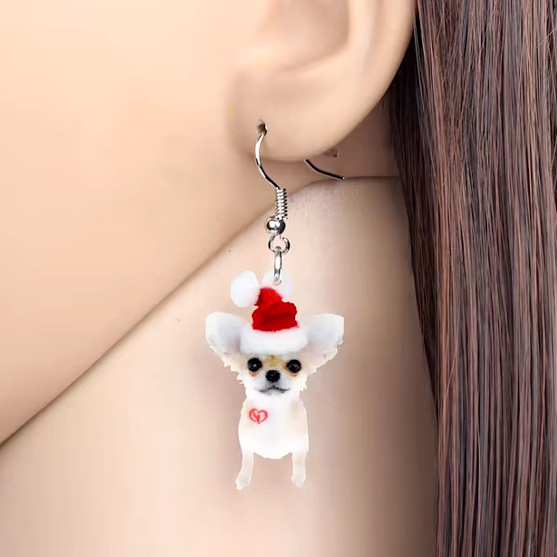 Chihuahua Earrings - Dog Earrings, Chi Mom, Dog Jewelry, Dog Mom, Chihuahua Jewelry, Dog Accessories, Puppy Earrings, Chihuahua Accessories - Rhythms of Grace Creative