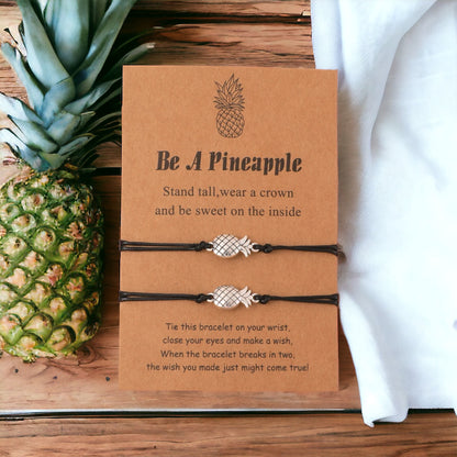 Pineapple Wish Bracelet (Set of 2) - Friendship Magic Awaits! 🍍