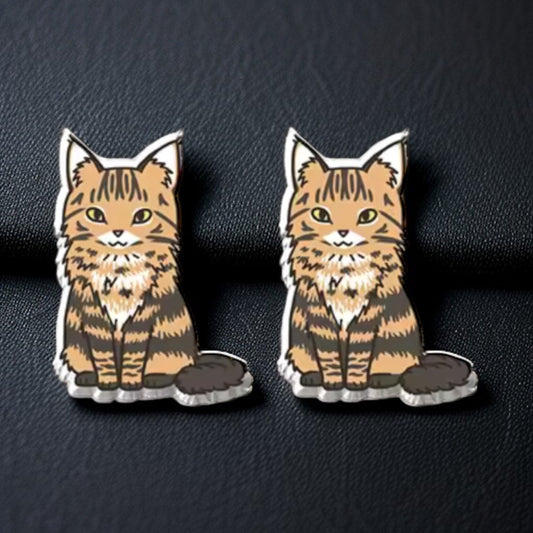 Purr-fectly Adorable Cat Stud Earrings 🐾