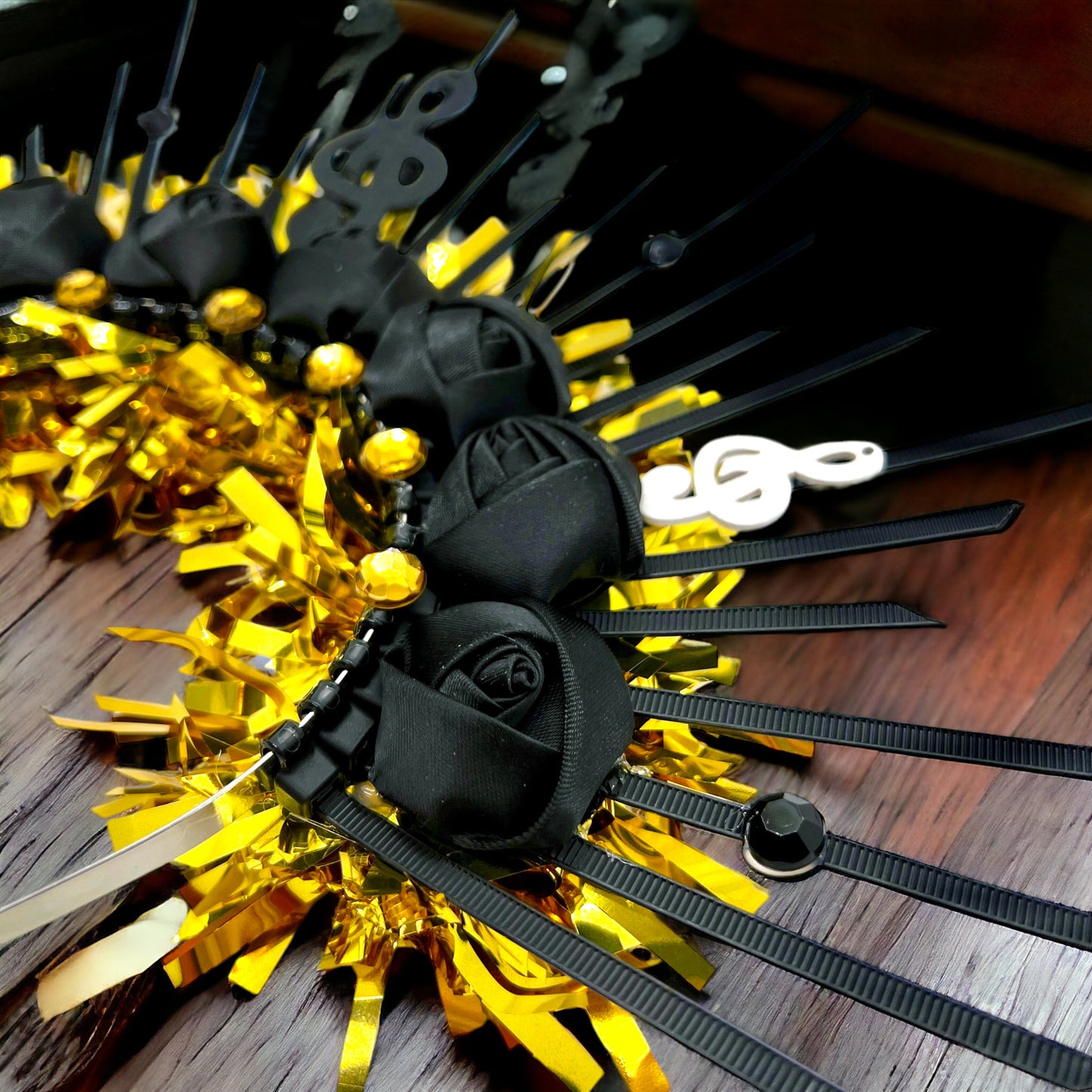 Unique Handmade Jazz Fest Headpiece – One-of-a-Kind Music-Inspired Accessory for Festivals & Parties!