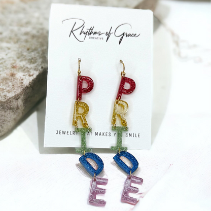 Vibrant Rainbow PRIDE Earrings – Celebrate Love & Diversity!
