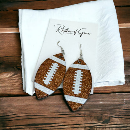 Kick Off Your Style: Stunning Football Dangle Earrings!
