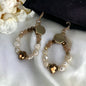 Delicate Beaded Earrings - Delicate Earrings, Gold Earrings, Bead Earrings, Blue Stones, Black Stones, Topaz Earrings - Rhythms of Grace Creative