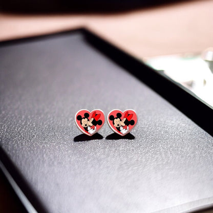 Love in the Air: Whimsical Mickey & Minnie Valentine’s Day Earrings!