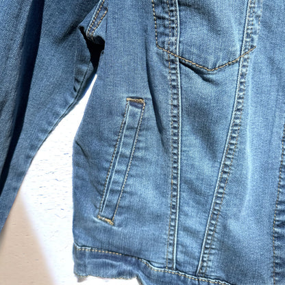 Hand-Painted Jean Jacket:  ‘Tis the Season! | Perfect for LSU & Saints Fans | Fashionable Fitted Cropped Denim