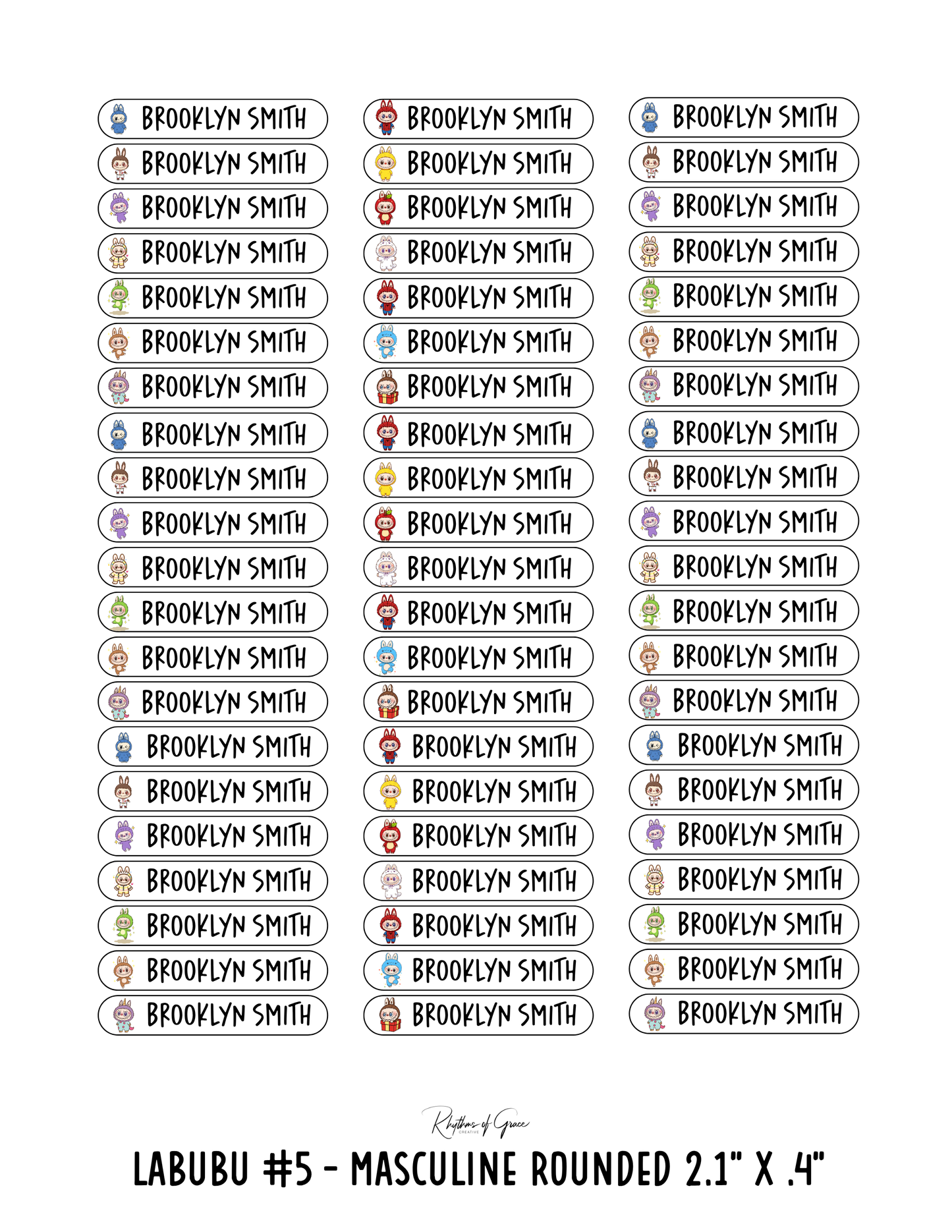 Back to School Personalized Character Labels – Waterproof & Customizable!