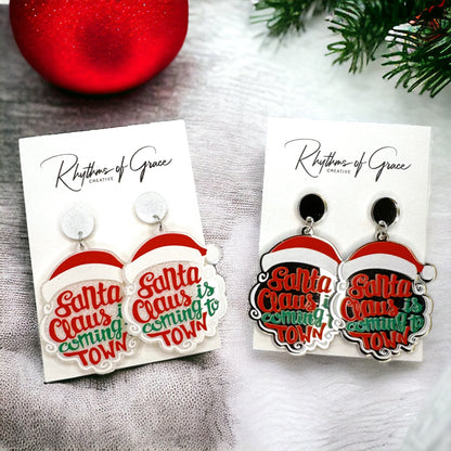 Santa's Coming to Town: Festive Earrings for a Merry Christmas!