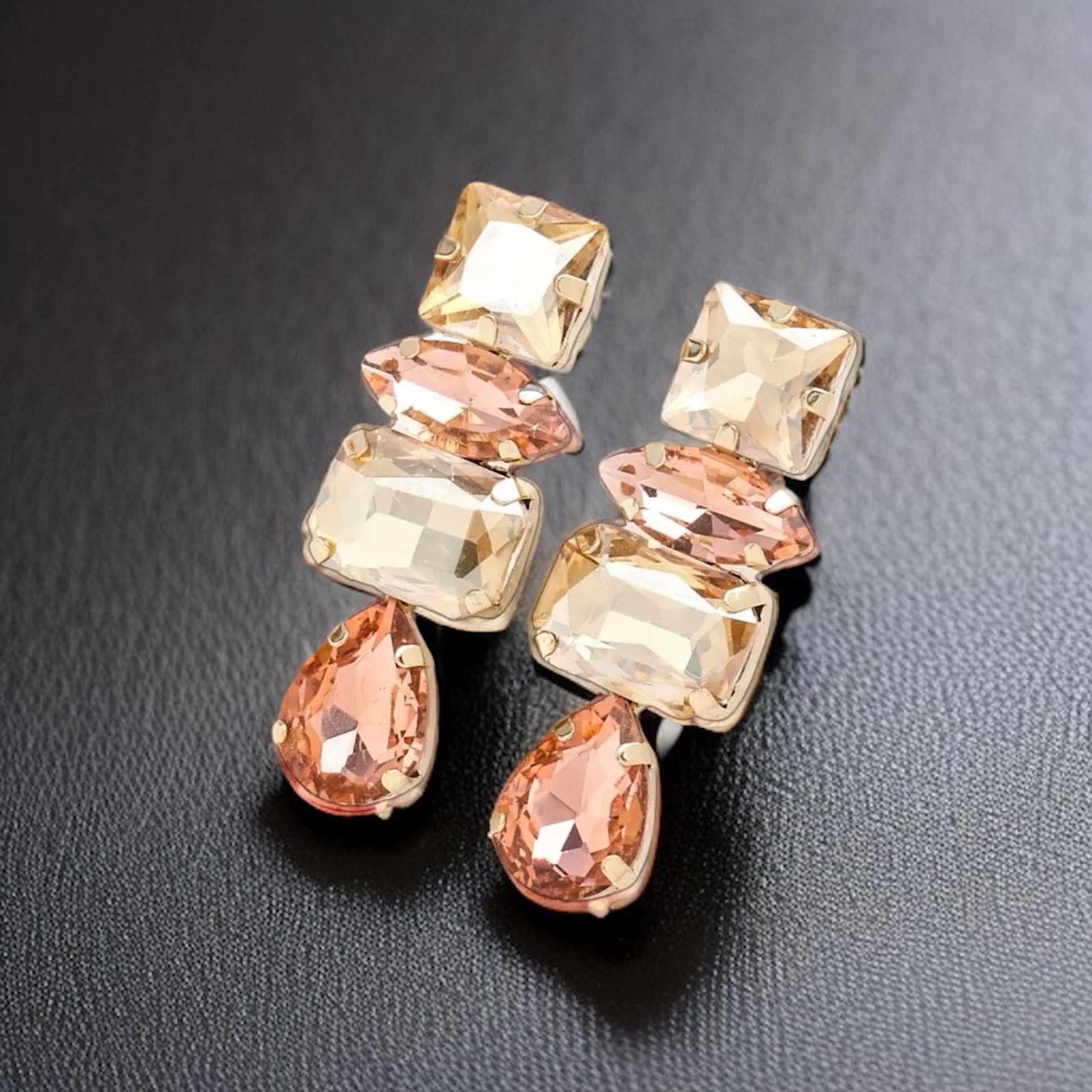 Sparkle in Style: Pastel Rhinestone Drop Earrings - Rhythms of Grace Creative