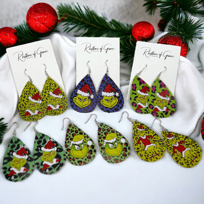 Mean One Dangle Earrings: Get Your Grinch On This Christmas!