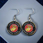 Military Mom Marvels: Marines Cabochon Dangle Earrings!