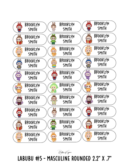 Back to School Personalized Character Labels – Waterproof & Customizable!
